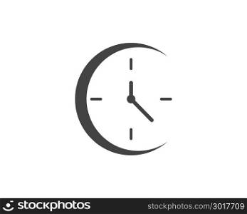 clock icon vector flat illustration design template