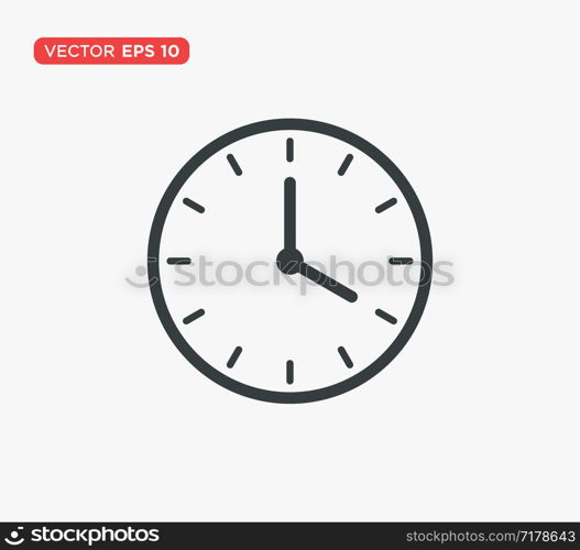 Clock Icon Vector Illustration