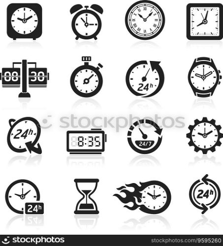 Clock icon vector image