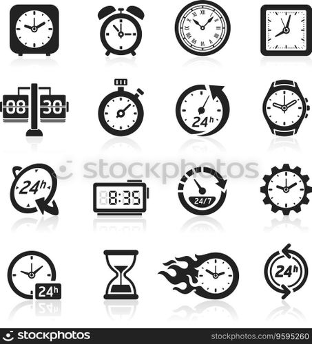 Clock icon vector image