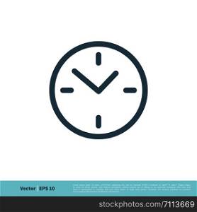 Clock Icon Vector Logo Template Illustration Design. Vector EPS 10.