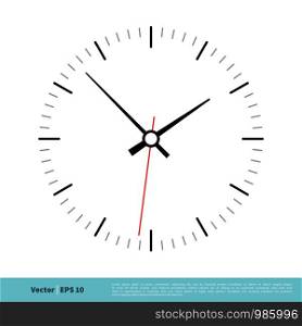 Clock Icon Vector logo Template Illustration Design. Vector EPS 10.