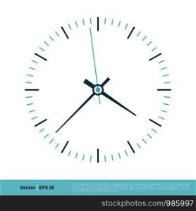 Clock Icon Vector logo Template Illustration Design. Vector EPS 10.
