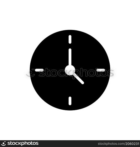 clock icon vector solid style