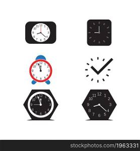 Clock ilustration icon Vector template design