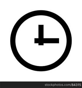 Clock it is black icon . Simple style .. Clock it is black icon .