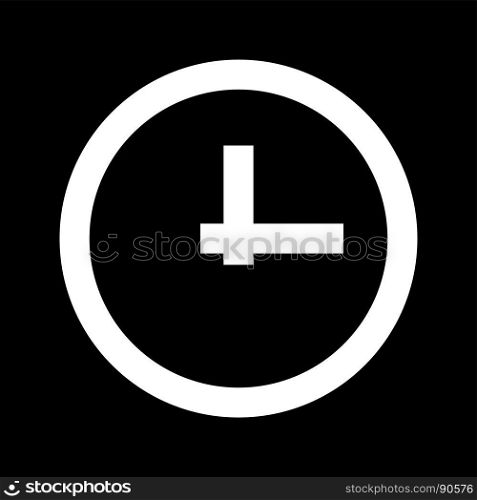 Clock it is white icon .. Clock it is white icon . Flat style .