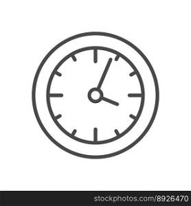 Clock line icon vector image