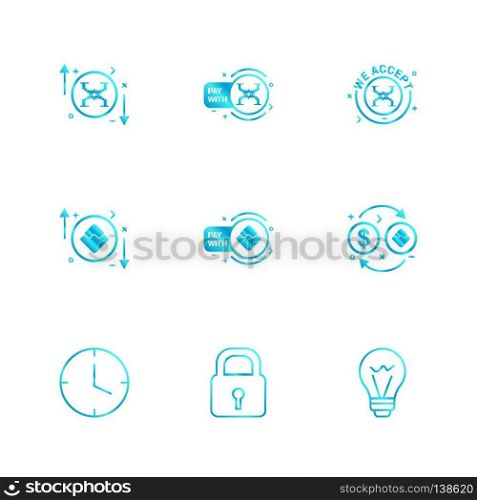 clock , lock ,idea ,  crypto currency , money,  crypto , currency , icons , lock , unlock , graph , rate ,icon, vector, design,  flat,  collection, style, creative,  icons