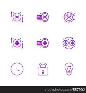 clock , lock ,idea , crypto currency , money, crypto , currency , icons , lock , unlock , graph , rate ,icon, vector, design, flat, collection, style, creative, icons