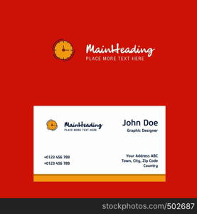 Clock logo Design with business card template. Elegant corporate identity. - Vector