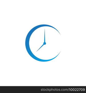 clock logo icon vector template illustration design