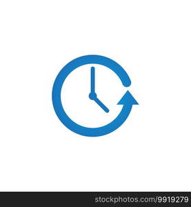 clock logo icon vector template illustration design