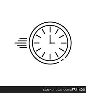Clock movement icon. Time clock. Deadline concept. Vector illustration. stock image. EPS 10.. Clock movement icon. Time clock. Deadline concept. Vector illustration. stock image.