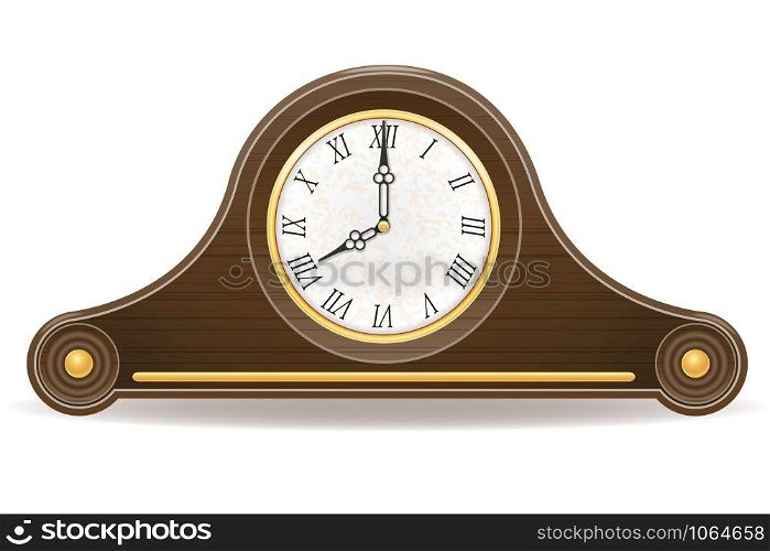 clock old retro icon stock vector illustration isolated on gray background