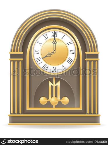 clock old retro icon stock vector illustration isolated on gray background