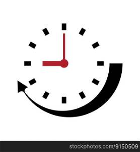 clock or Uptime icon vector illustration symbol design