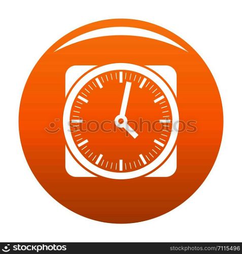 Clock retro icon. Simple illustration of clock retro vector icon for any design orange. Clock retro icon vector orange