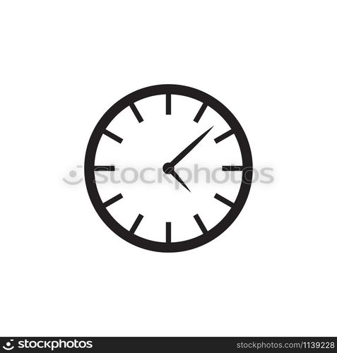 Clock time icon graphic design template vector isolated. Clock time icon graphic design template vector