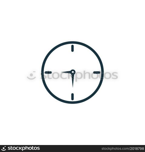 Clock time icon logo design template vector