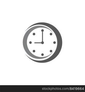 clock time logo icon vector template illustration design