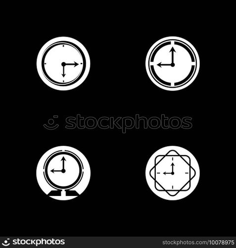 Clock timer logo vector template