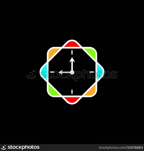Clock timer logo vector template