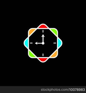 Clock timer logo vector template