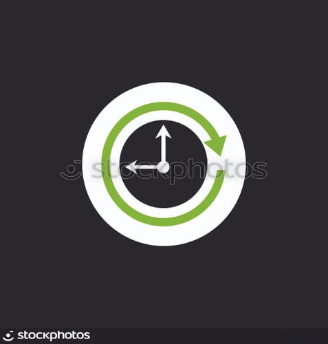 Clock timer logo vector template