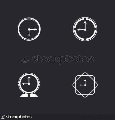 Clock timer logo vector template