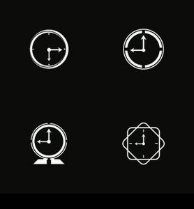 Clock timer logo vector template