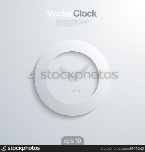 Clock vector concept. 3D creative.