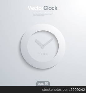 Clock vector concept. 3D creative.