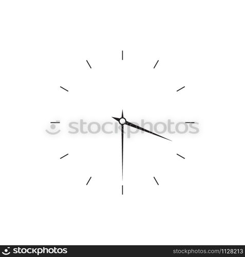 Clock vector icon. Abstract vector illustration