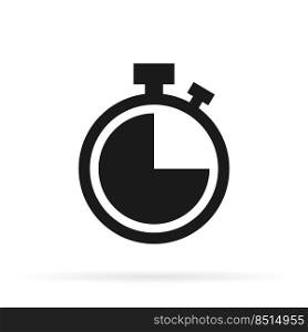 Clock vector icon on white background. Clock vector icon on white background.