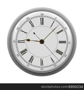 Clock. Vector illustration isolated on white background.