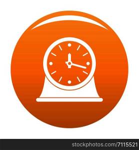 Clock vintage icon. Simple illustration of clock vintage vector icon for any design orange. Clock vintage icon vector orange