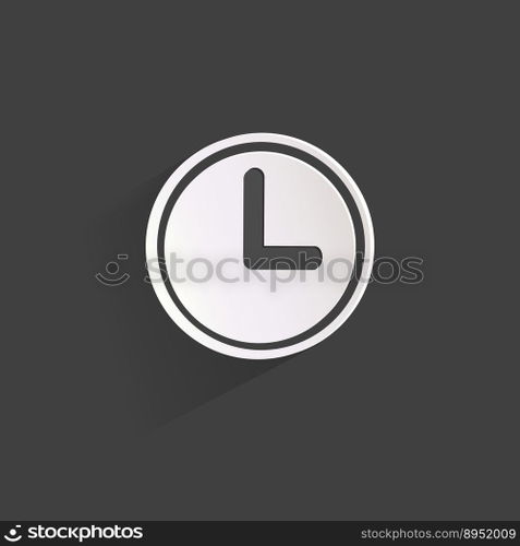 Clock web icon button vector image