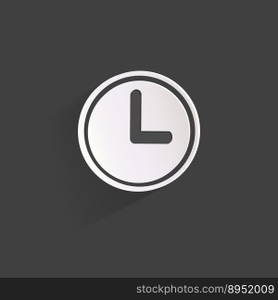Clock web icon button vector image