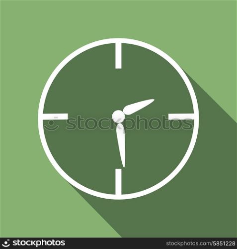 clock with a long shadow
