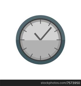 Clock with hands and lines vector, time measuring machine isolated icon. Design of watch, alarm with hours, minutes and seconds. Timer organizing item. Clock with Hands and Lines, Time Isolated Icon