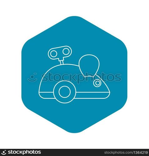 Clockwork mouse icon. Outline illustration of clockwork mouse vector icon for web design. Clockwork mouse icon, outline style