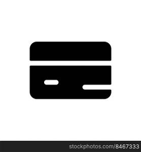 Close bank account black glyph ui icon. Payment card. Electronic operations. User interface design. Silhouette symbol on white space. Solid pictogram for web, mobile. Isolated vector illustration. Close bank account black glyph ui icon