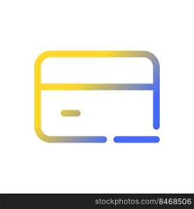 Close bank account pixel perfect gradient linear ui icon. Banking and finance. Electronic operations. Line color user interface symbol. Modern style pictogram. Vector isolated outline illustration. Close bank account pixel perfect gradient linear ui icon