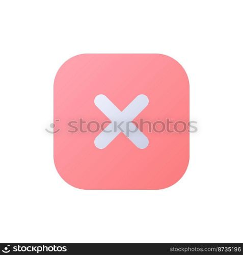 Close button pixel perfect flat gradient two-color ui icon. Leave webpage function. System error. Simple filled pictogram. GUI, UX design for mobile application. Vector isolated RGB illustration. Close button pixel perfect flat gradient two-color ui icon