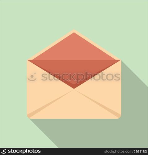 Close envelope icon flat vector. Mail letter. Post open. Close envelope icon flat vector. Mail letter