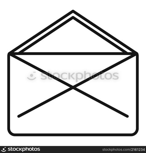 Close envelope icon outline vector. Mail letter. Post open. Close envelope icon outline vector. Mail letter