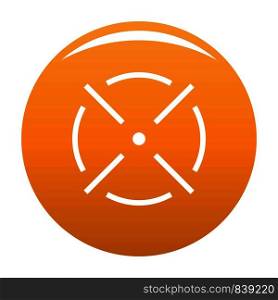 Close radar icon. Simple illustration of close radar vector icon for any design orange. Close radar icon vector orange