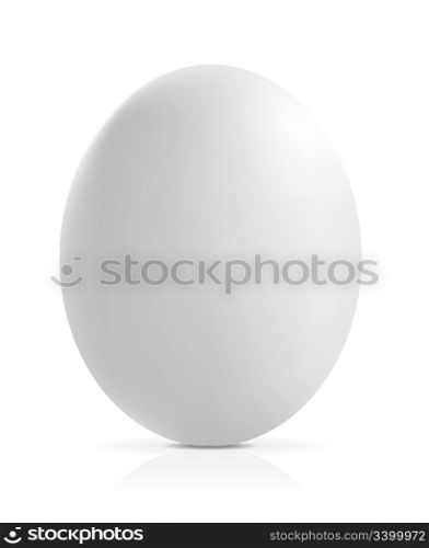 close up of an egg on a white background. Vector illustration