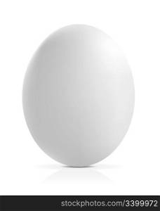 close up of an egg on a white background. Vector illustration